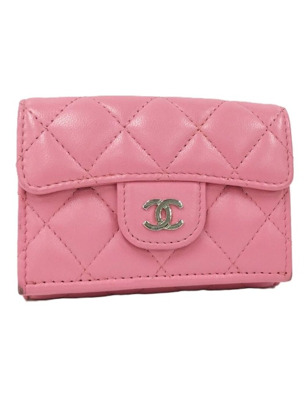 Chanel Classic Small Flap Wallet Quilted Lambskin Pink